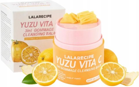 LalaRecipe | Yuzu Vita C 3in1 Gommage Cleansing Balm | Balsam Oczyszczający z Witaminą C i Yuzu - 50ml