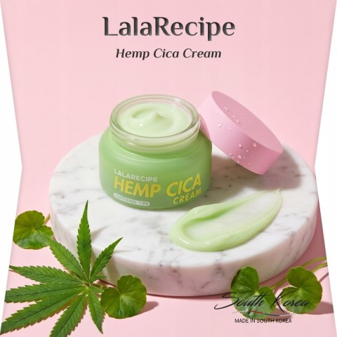 Krem do Twarzy LalaRecipe Hemp Cica 50ml z Nasion Konopi do Skóry Wrażliwej
