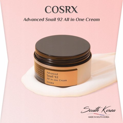 COSRX | Advanced Snail 92 All in One Cream | Wielofunkcyjny Krem do Twarzy Nawilżający - 100g