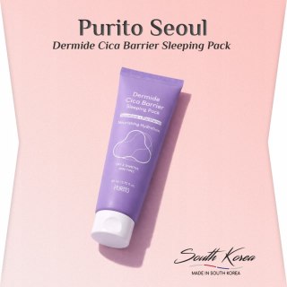 Purito Dermide Cica Barrier Sleeping Pack Maska na Noc Regenerująca do Twarzy Ceramidy Kojąca 80ml