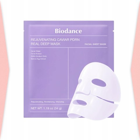 Maska do Twarzy Hydrożelowa Biodance PDRN Caviar Real Deep Mask Koreańska