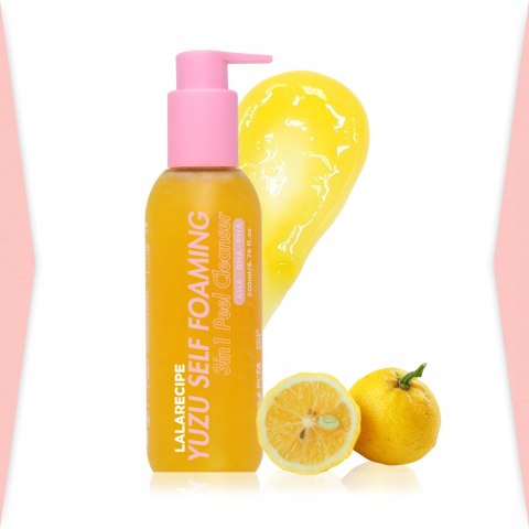 LalaRecipe | Yuzu Self Foaming Cleanser | Oczyszczająca Pianka do Twarzy z Yuzu i Witaminą C - 200ml