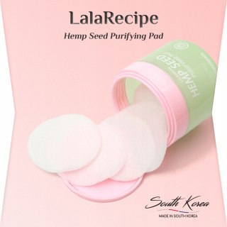 Płatki do Twarzy z Konopi LalaRecipe Hemp Seed Purifying Pad70szt Łagodzące