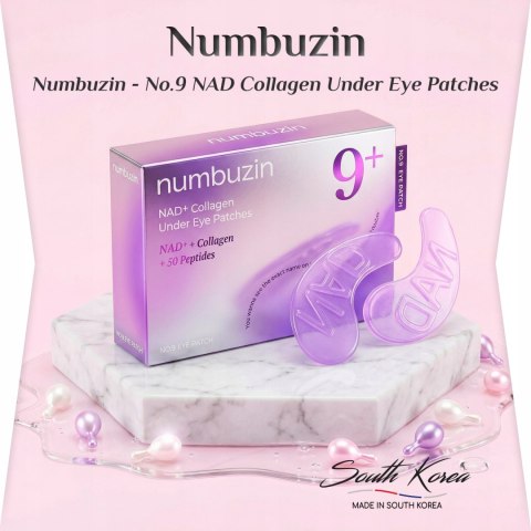 Płatki pod Oczy Numbuzin No.9 NAD Under Kolagen Koreańskie na Cienie 5 szt