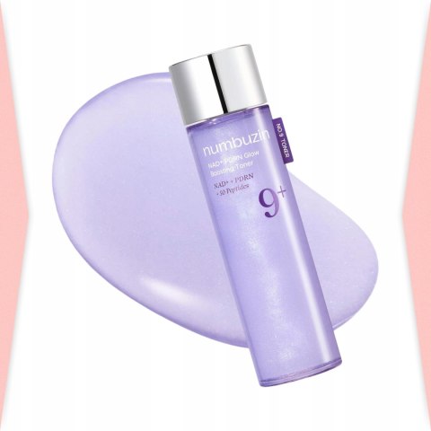 Rozświetlający Toner z NAD i PDRN Numbuzin No.9 150ml Glow Boosting Tonik