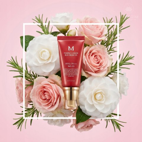 Krem BB Missha M Perfect Cover BB Cream nr 23 Natural Beige Koreański SPF