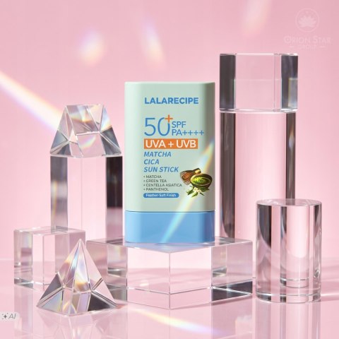 LalaRecipe | Matcha Cica Sun Stick SPF50+ | Koreański Sztyft Przeciwsłoneczny do Twarzy - 20g