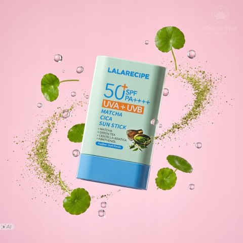 LalaRecipe | Matcha Cica Sun Stick SPF50+ | Koreański Sztyft Przeciwsłoneczny do Twarzy - 20g