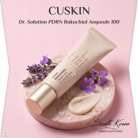 CUSKIN | Dr. Solution PDRN Bakuchiol Cream 100 | Koreański Krem do Twarzy Odmładzający - 50ml
