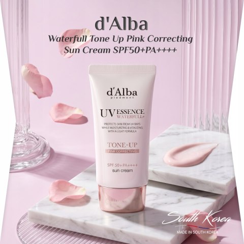 Krem do opalania d'Alba Tone Up Pink Correcting Sun Cream SPF50 PA++++ 50ml