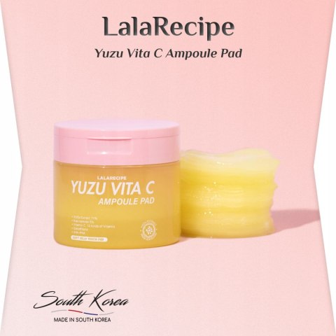 LalaRecipe Rozjaśniające płatki z witaminą C (Yuzu Vita C Ampoule Pad)