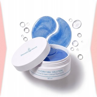 BeauuGreen | Coral & Aqua Hydrogel Eye Patch | Koreańskie Płatki Hydrożelowe pod Oczy - 60 szt.