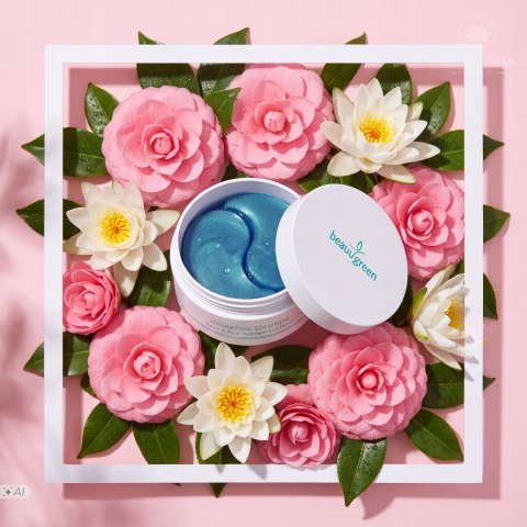 BeauuGreen | Coral & Aqua Hydrogel Eye Patch | Koreańskie Płatki Hydrożelowe pod Oczy - 60 szt.