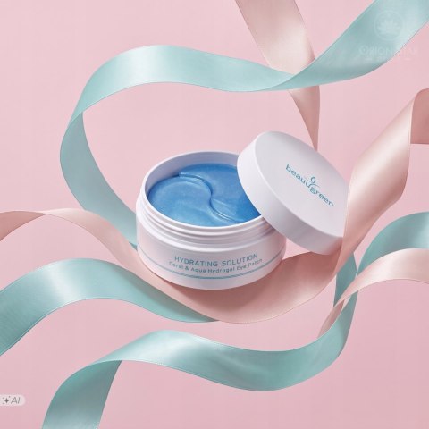 BeauuGreen | Coral & Aqua Hydrogel Eye Patch | Koreańskie Płatki Hydrożelowe pod Oczy - 60 szt.