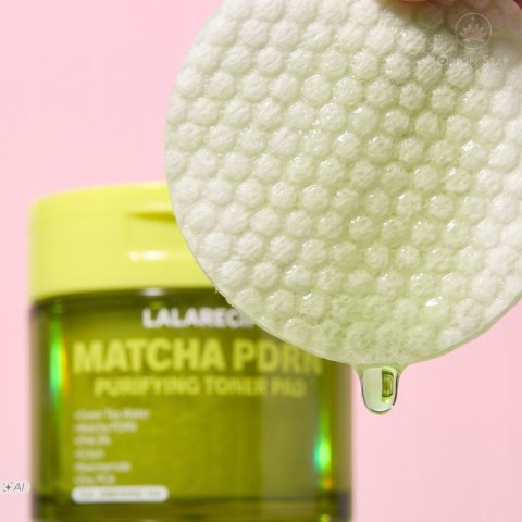 LalaRecipe | Matcha PDRN Purifying Toner Pad | Koreańskie Płatki Tonizujące do Twarzy Oczyszczające - 70szt