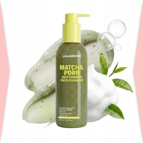 LalaRecipe | Matcha PDRN 3in1 Pack Cleanser | Koreańska Pianka Oczyszczająca do Twarzy - 200ml